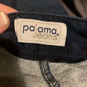 Gently used pajama jeans dark color
